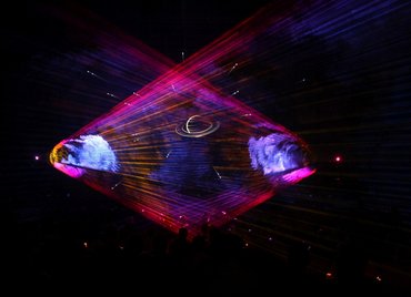 BW Forschungtag 2013 03 Lasershow Forschungstag Stuttgart